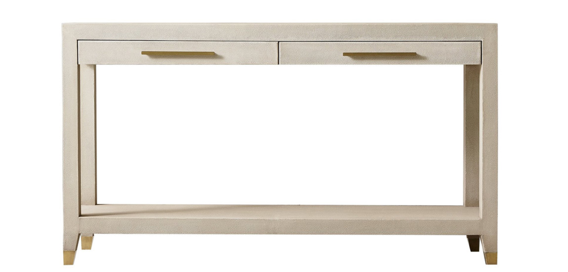 Charles Stingray Texture Console Ivory Консоль скат