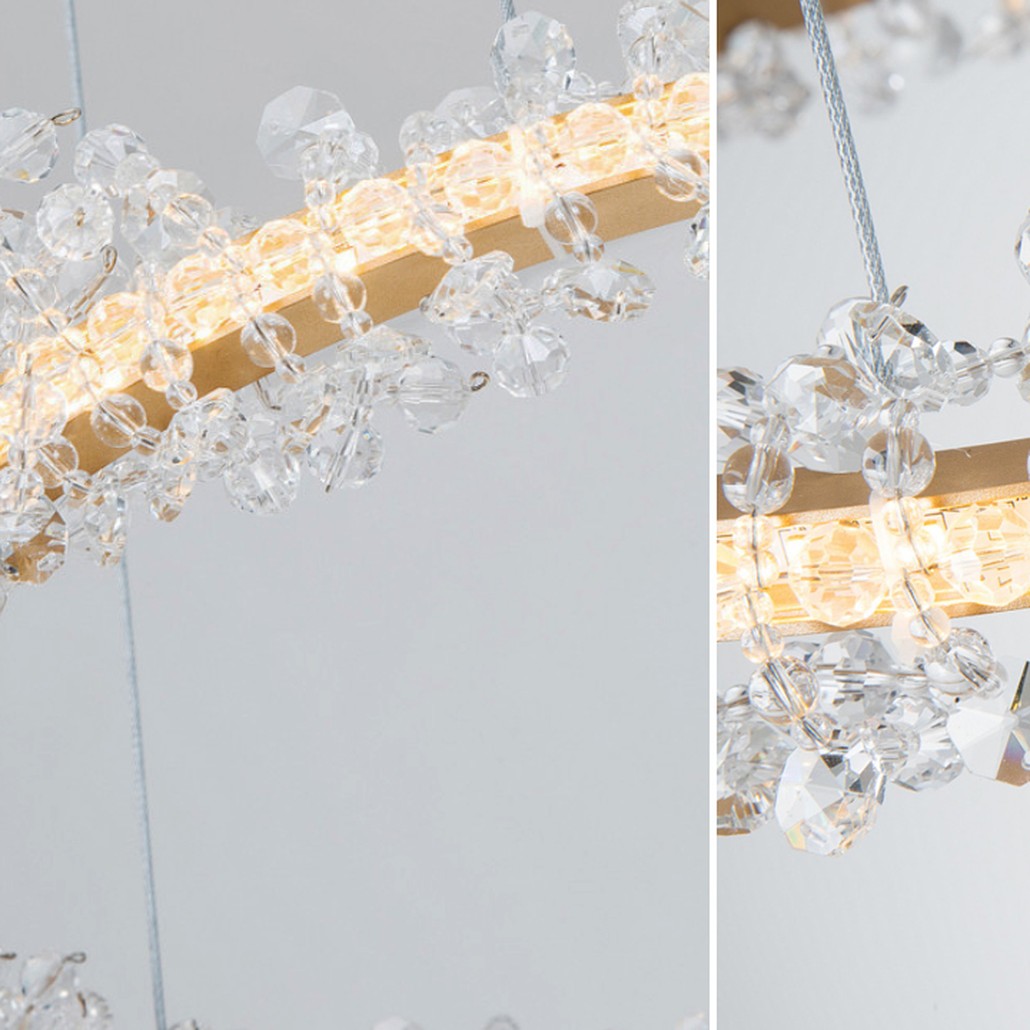 Crystal round chandelier Светильник Кольцо из Хрусталя