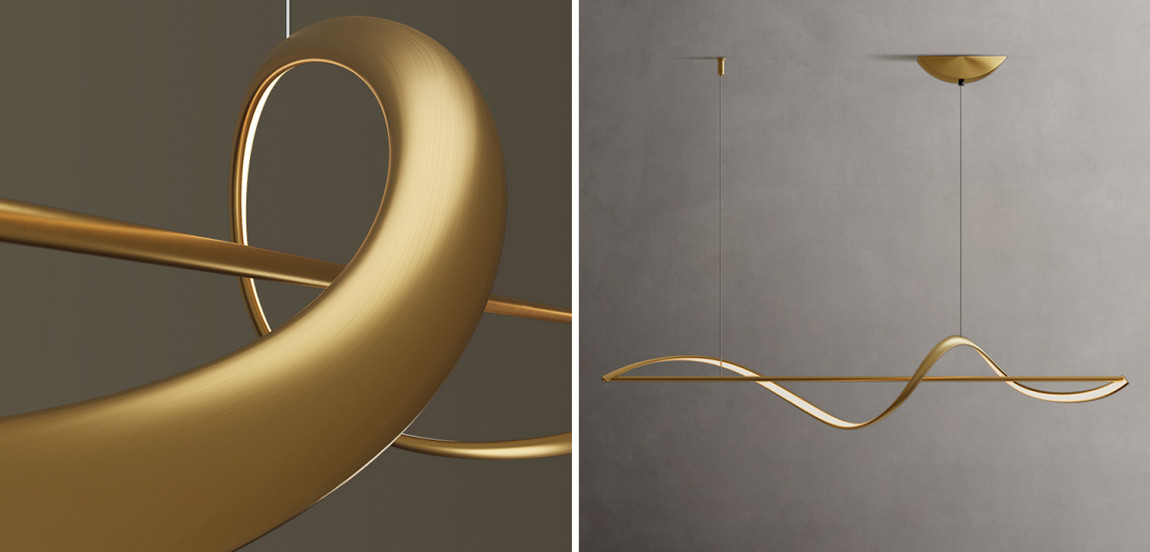 Cветильник со спиралевидным корпусом ADONIS Золото