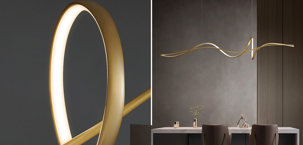 Cветодиодный светильник с замкнутым спиралевидным корпусом ESKILD LONG