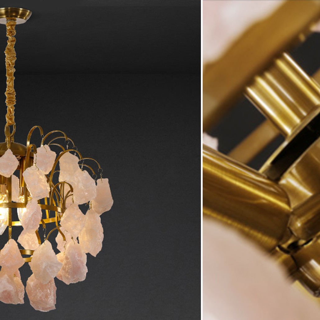Hardis Pink stone Chandelier 30