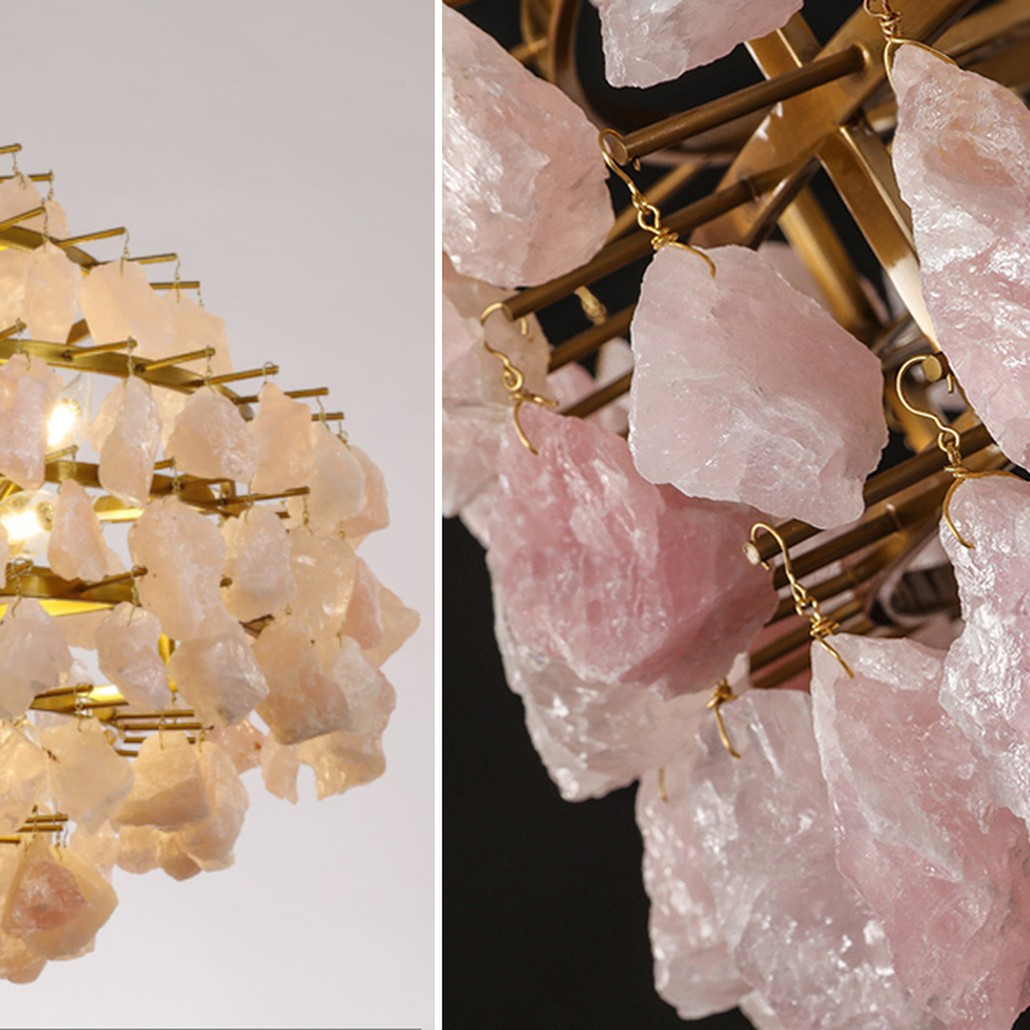 Hardis Pink stone Chandelier 65