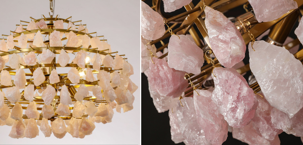 Hardis Pink stone Chandelier 65
