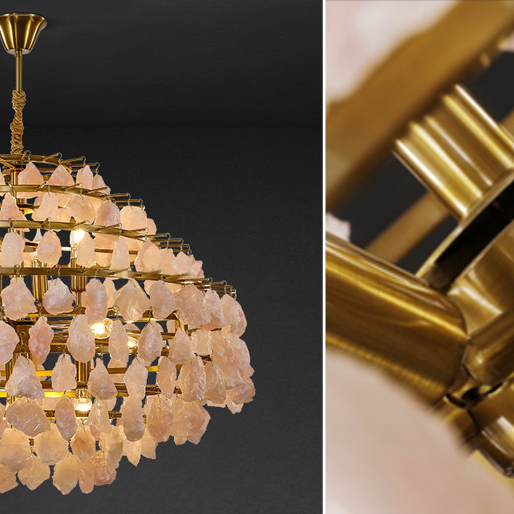 Hardis Pink stone Chandelier 65