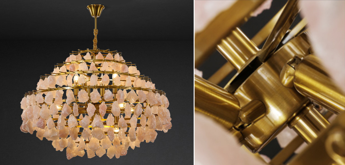 Hardis Pink stone Chandelier 65