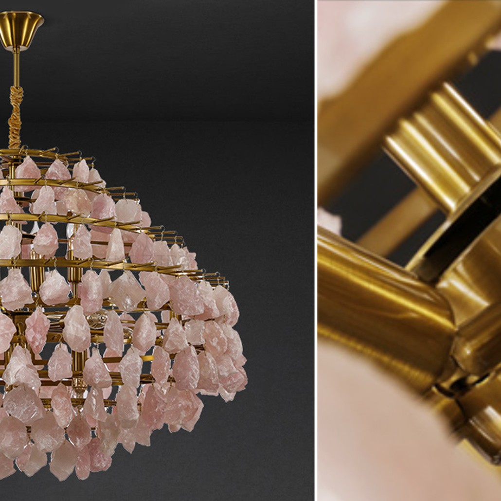 Hardis Pink stone Chandelier 82