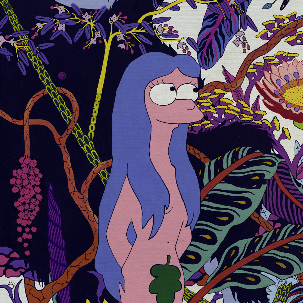 Homer Simpson in Paradise картина акрил на холсте