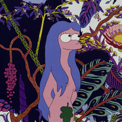 Homer Simpson in Paradise картина акрил на холсте