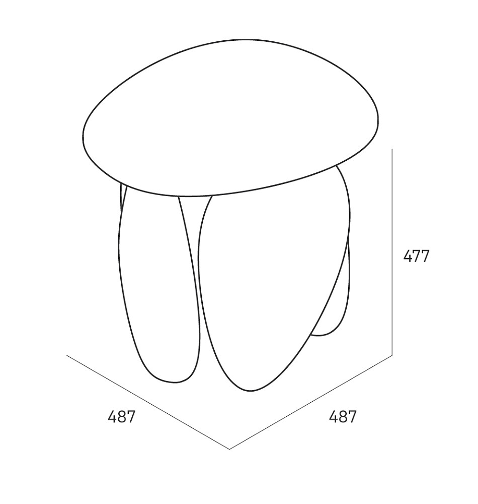 Matis журнальный столик серый из металла и кожи