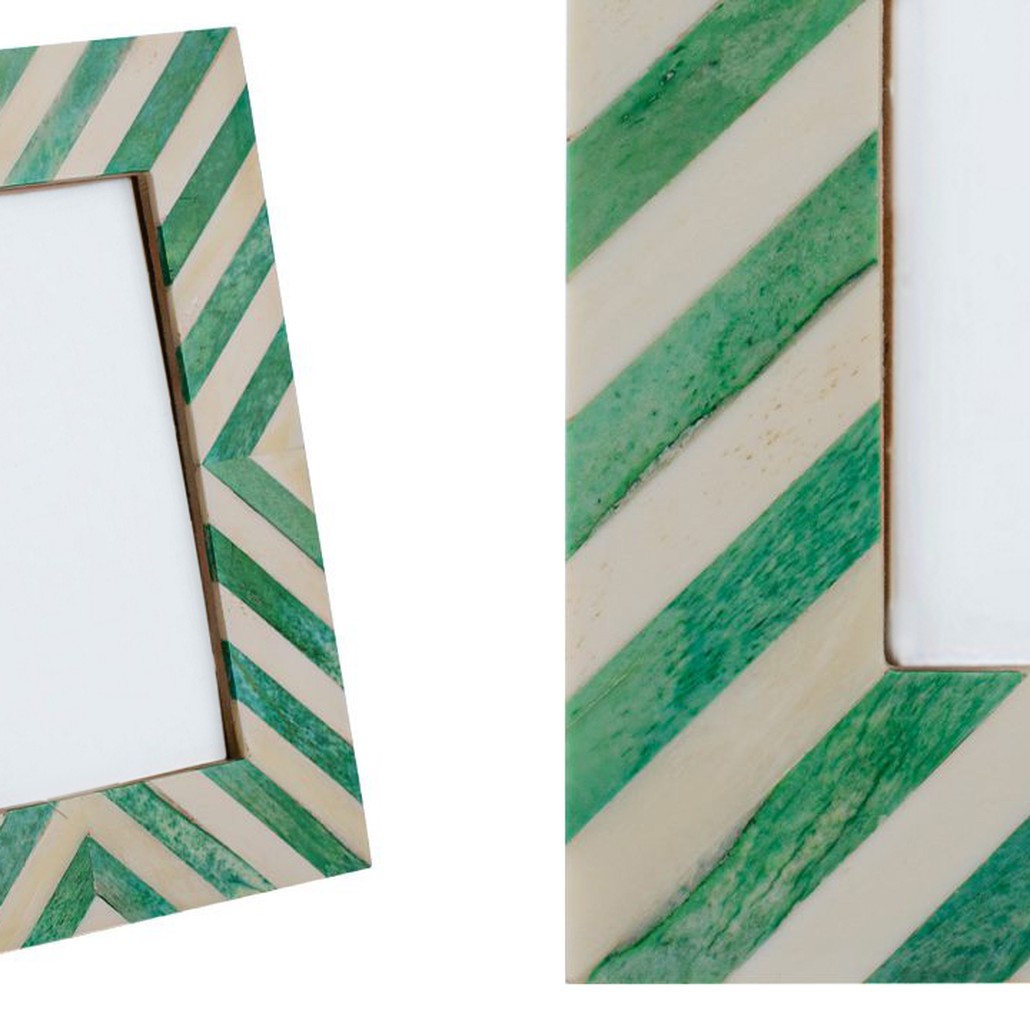 Photo Frame Naturals Bone Classic Green