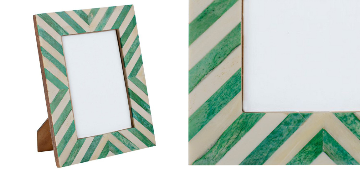 Photo Frame Naturals Bone Classic Green
