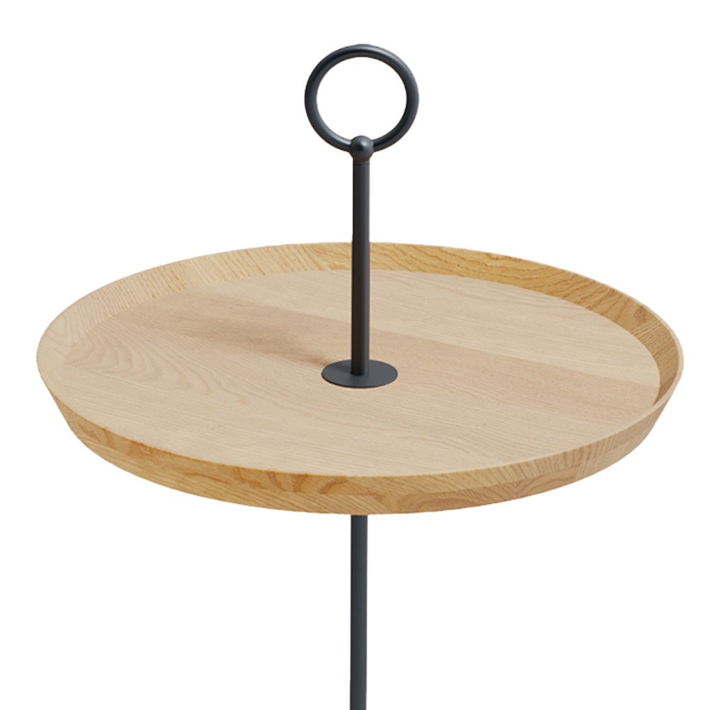 Pin журнальный столик с кольцом из натурального дуба и бетона