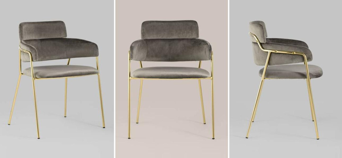 Polina chair Коричневый велюр