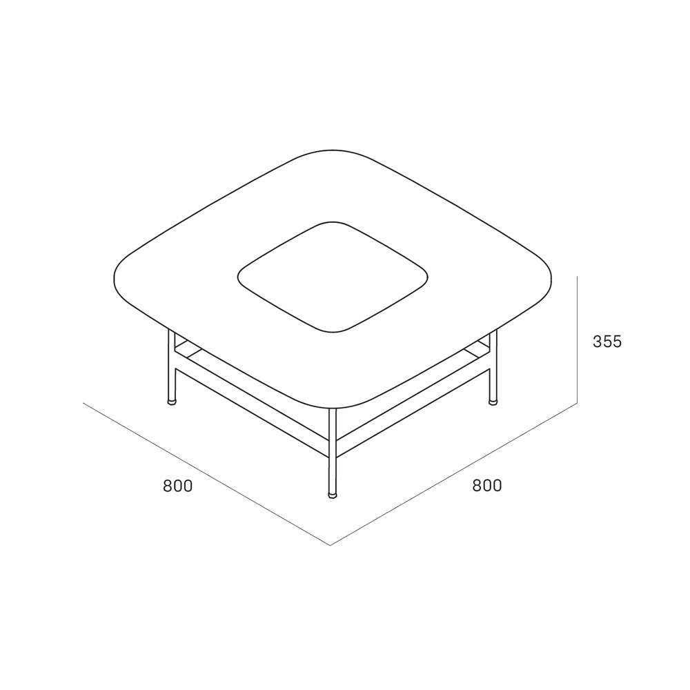 Space журнальный столик цвета белый и тёмный камень