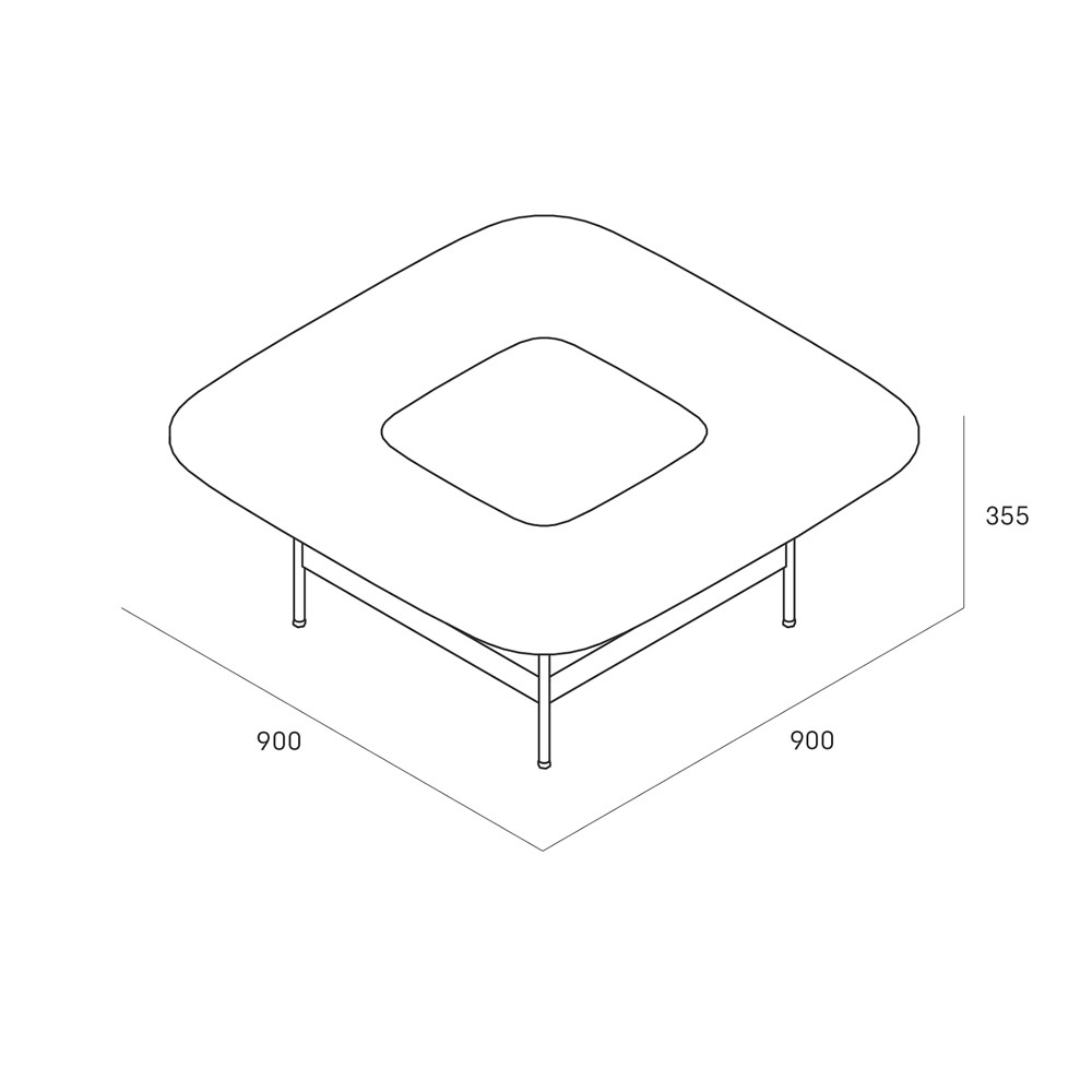 Space журнальный столик цвета белый и тёмный камень