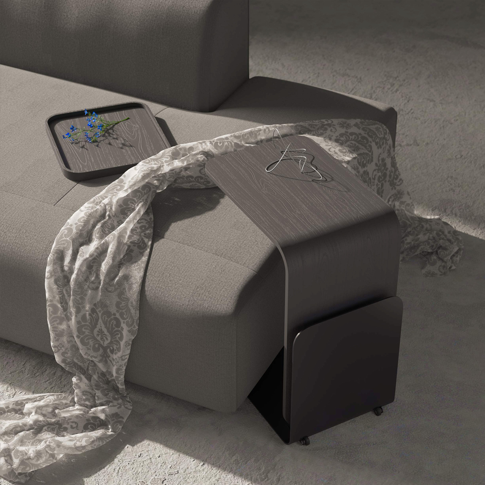 Stolik 90 поднос из ясеня красного цвета