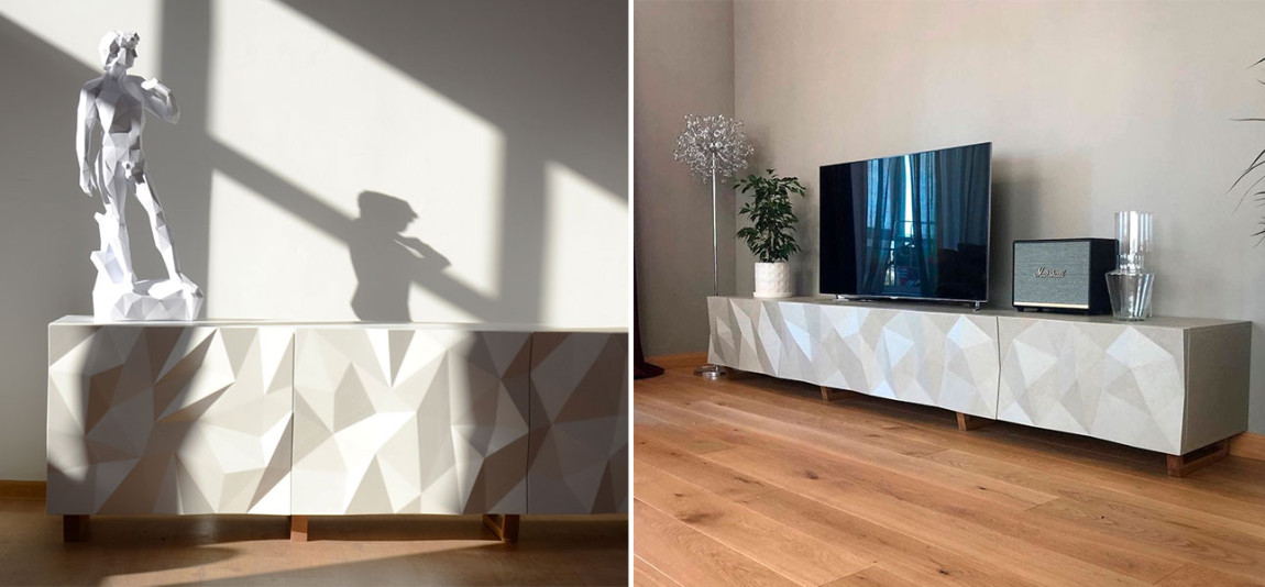 TV-тумба с большими угловыми фигурами Geometric Greece
