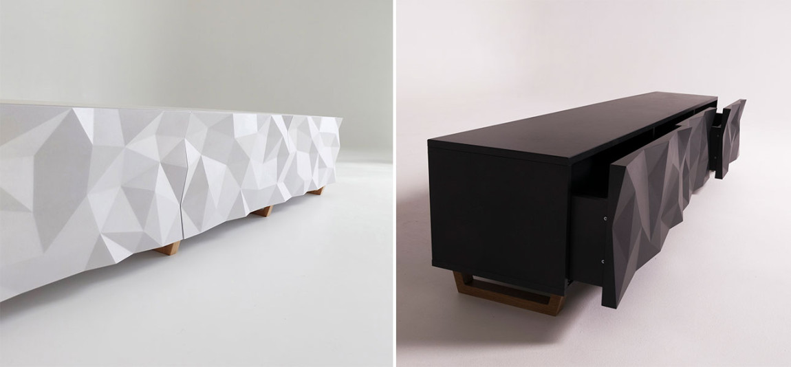 TV-тумба с большими угловыми фигурами Geometric Greece