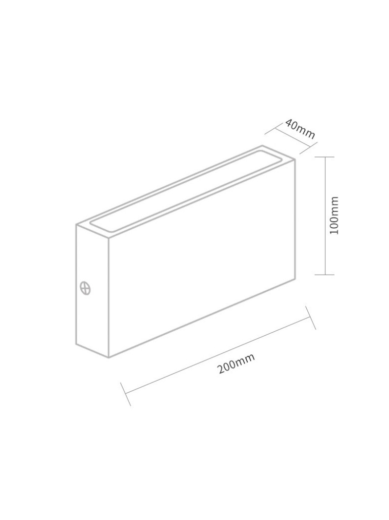 Wall Lamp Retro Square Fixtures Led Up and Down  Бра Темное дерево