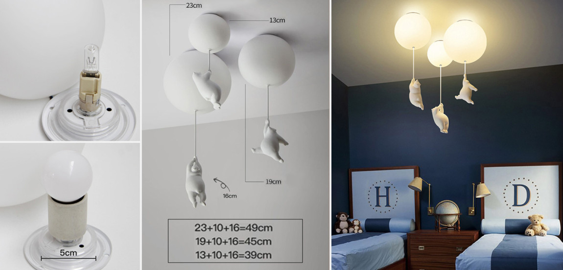 WASTY Потолочный светильник с мишками