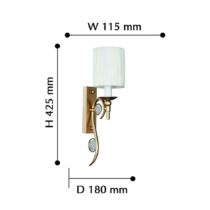 Ажурное бра с тканевым плафоном Montpellier