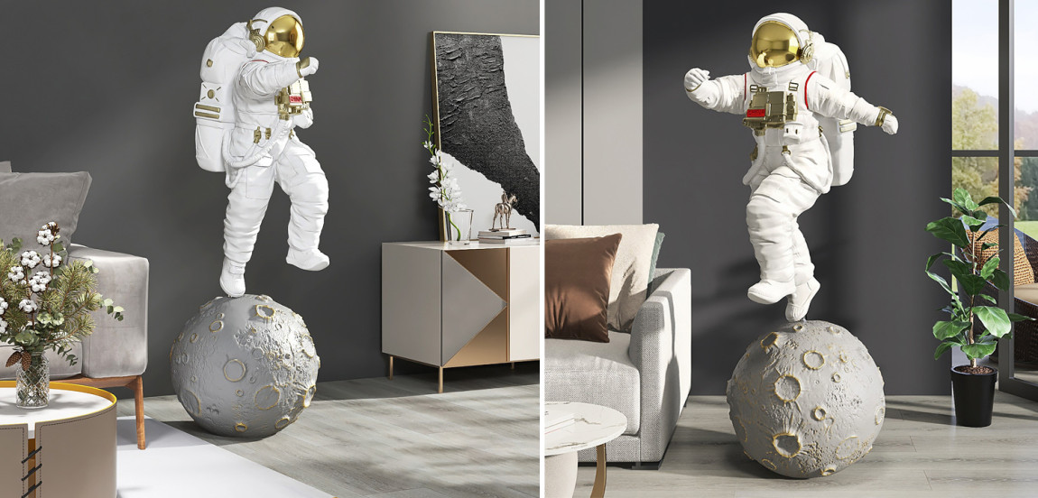 Аксессуар для интерьера большой космонавт на луне
