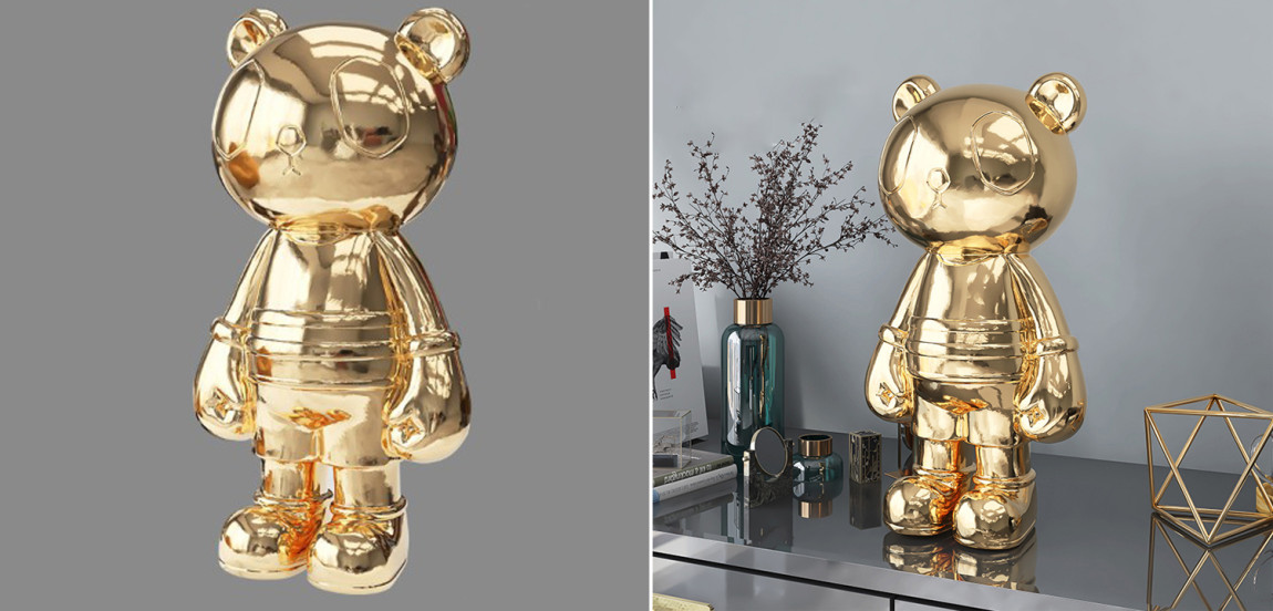 Аксессуар для интерьера Золотая Панда Kanye Bear Takashi Murakami