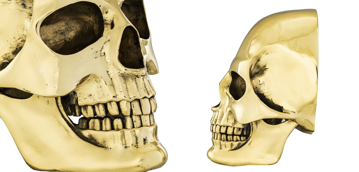 Аксессуар на стену Philipp Plein Gold Skull Wall element