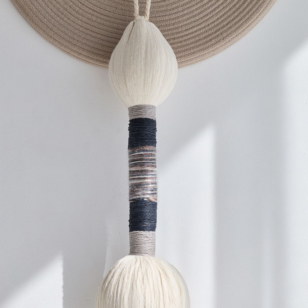 Аксессуар на стену диск из нитей Wall Decor White Thread Disc