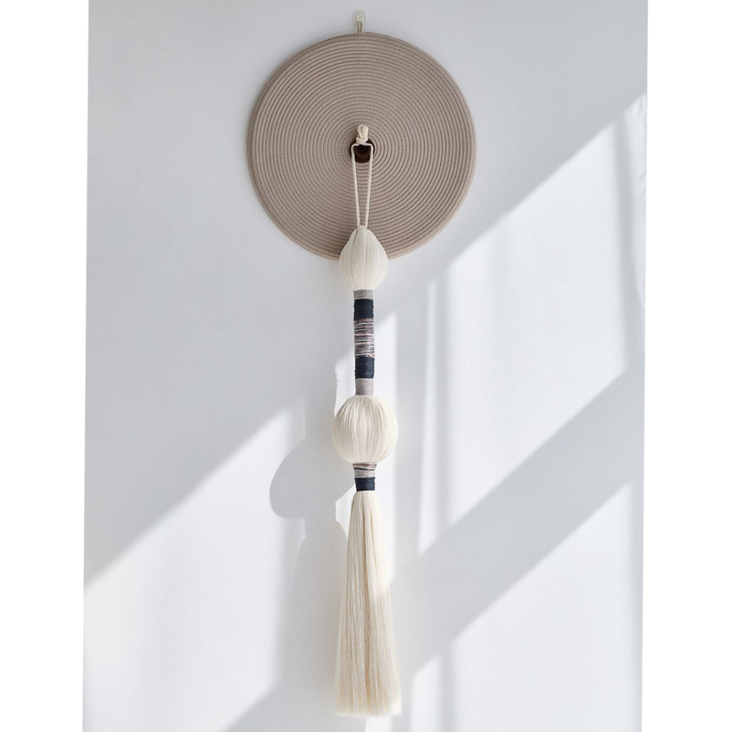 Аксессуар на стену диск из нитей Wall Decor White Thread Disc