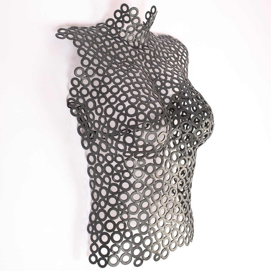 Аксессуар на стену из металла Female Torso Metal Wall Accessory