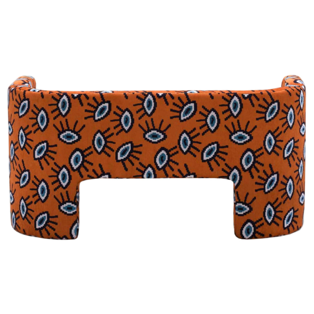 Акцентный Двухместный Диван Leela Оранжевый Орнамент