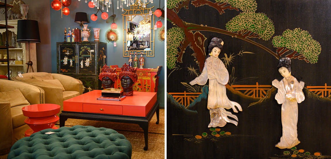 Антиквариат китайский шкаф Chinese Cabinet Pearl Black создан в начале прошлого века