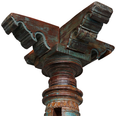 Антикварная колонна из массива тика Unique Indian Antique Column
