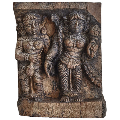 Антикварные объёмные панно из тика Antique Indian Panels
