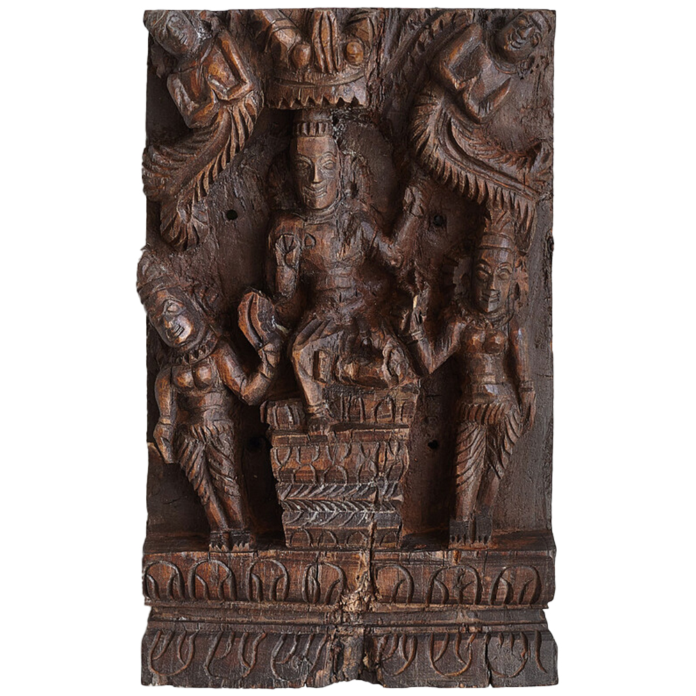 Антикварные объёмные панно из тика Antique Indian Panels