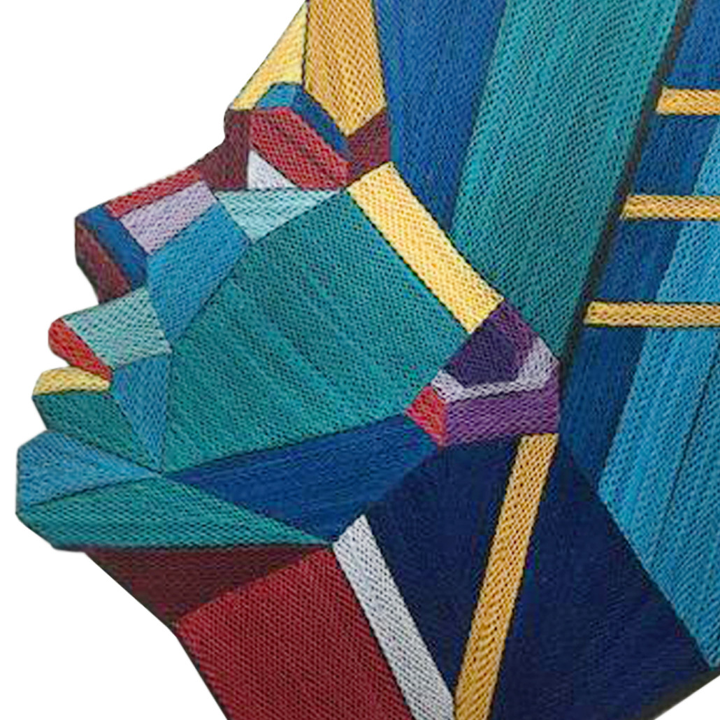 Арт объект на стену из нитей Девушка и Солнце wall panel Girl and Sun