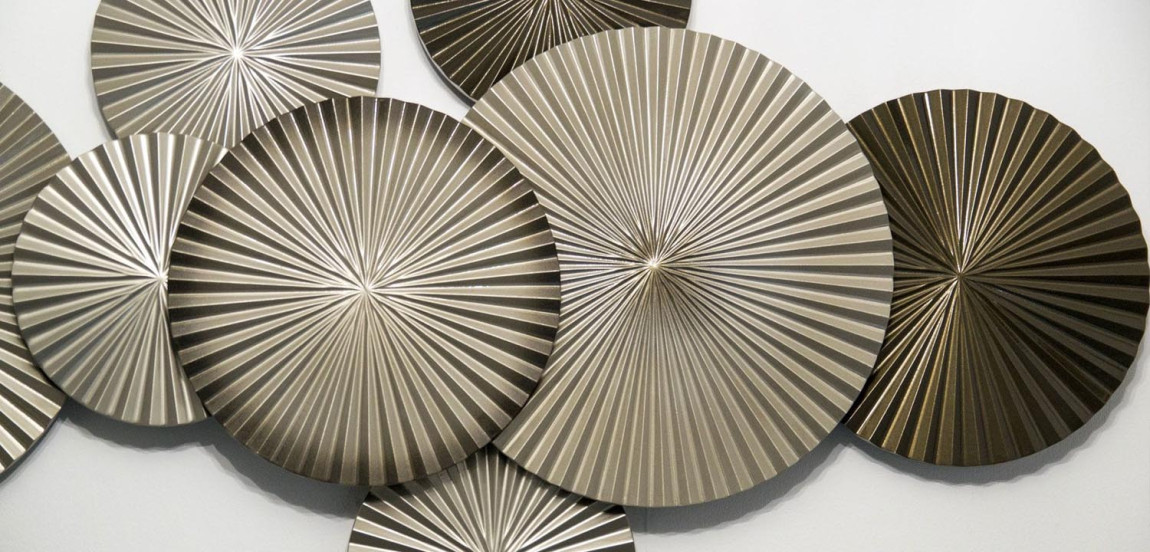 Арт-объект Apollo Champagne and Brown Wall Plaque Disc 9