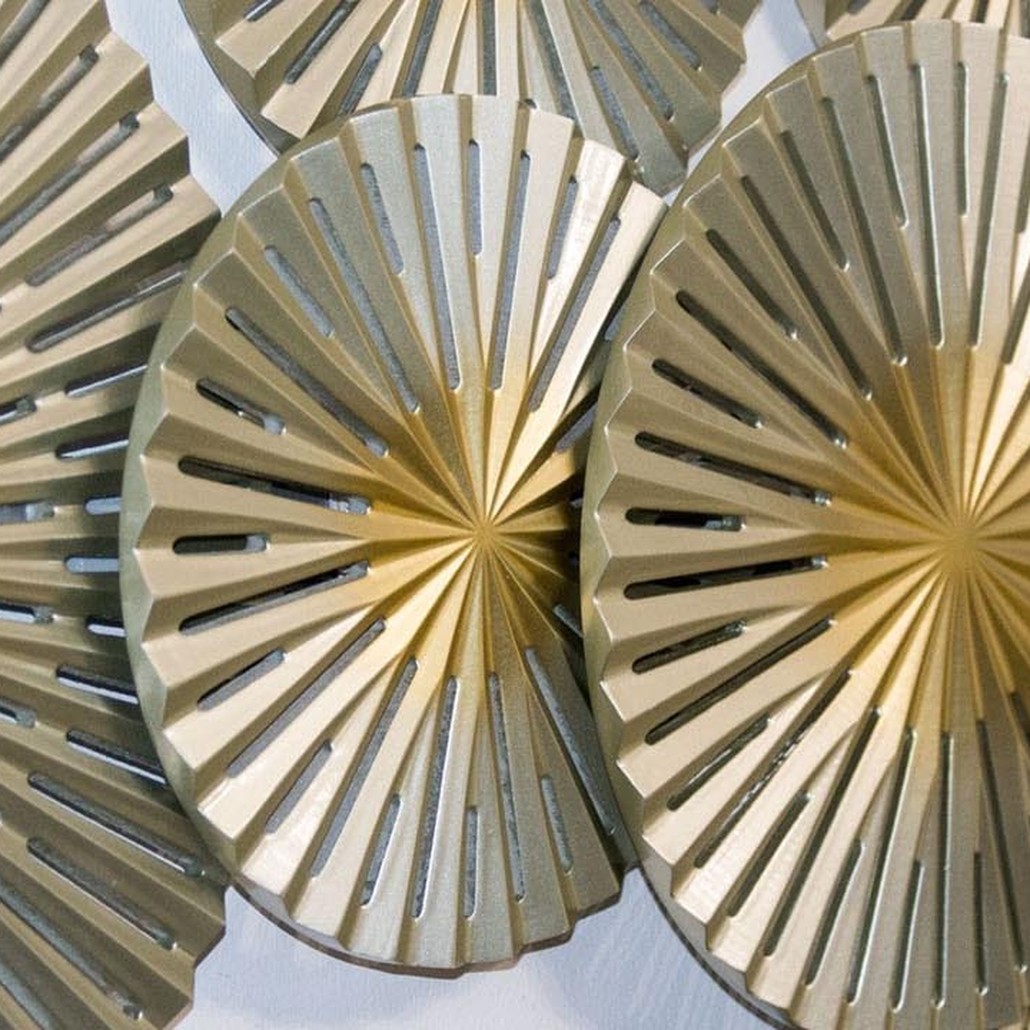 Арт-объект Apollo Gold and Silver Wall Plaque Disc gap 9