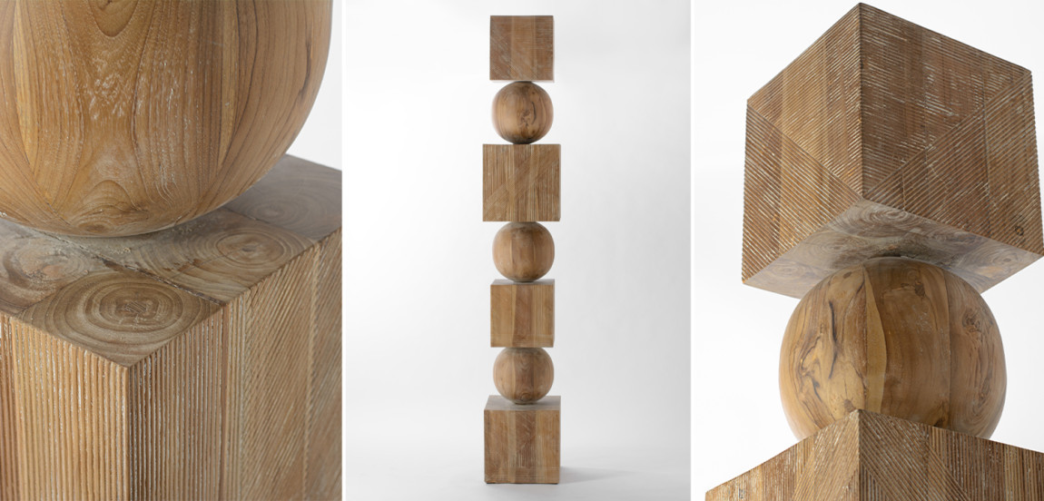 Арт-объект Art Object Squares and Balls made wood