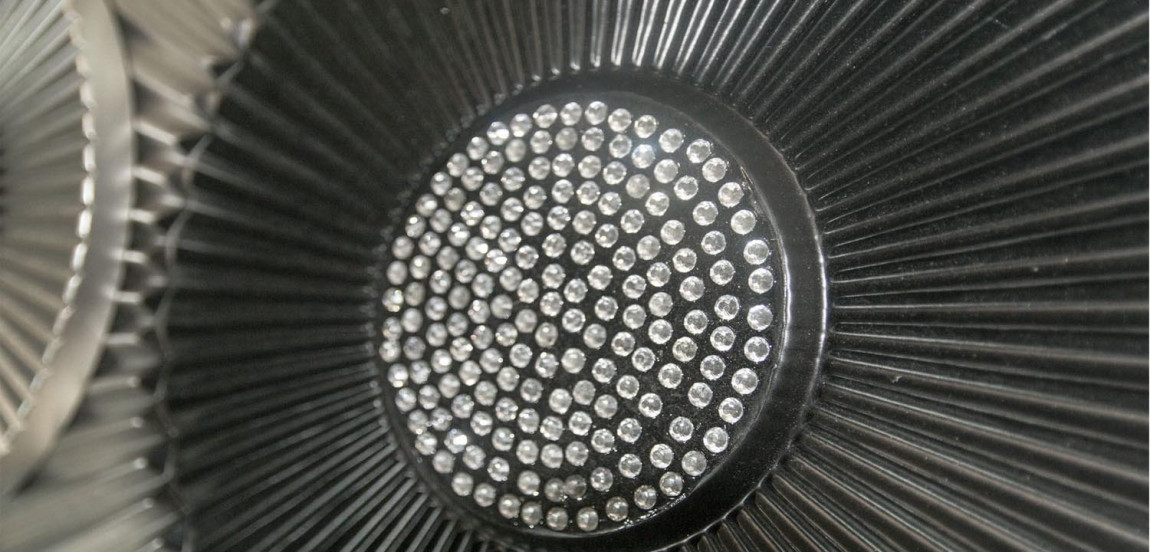 Арт-объект Rhinestone Wall Disc Silver and Black