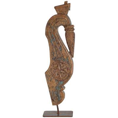 Арт-объект из антикварного тика Antique Fragment Statuette