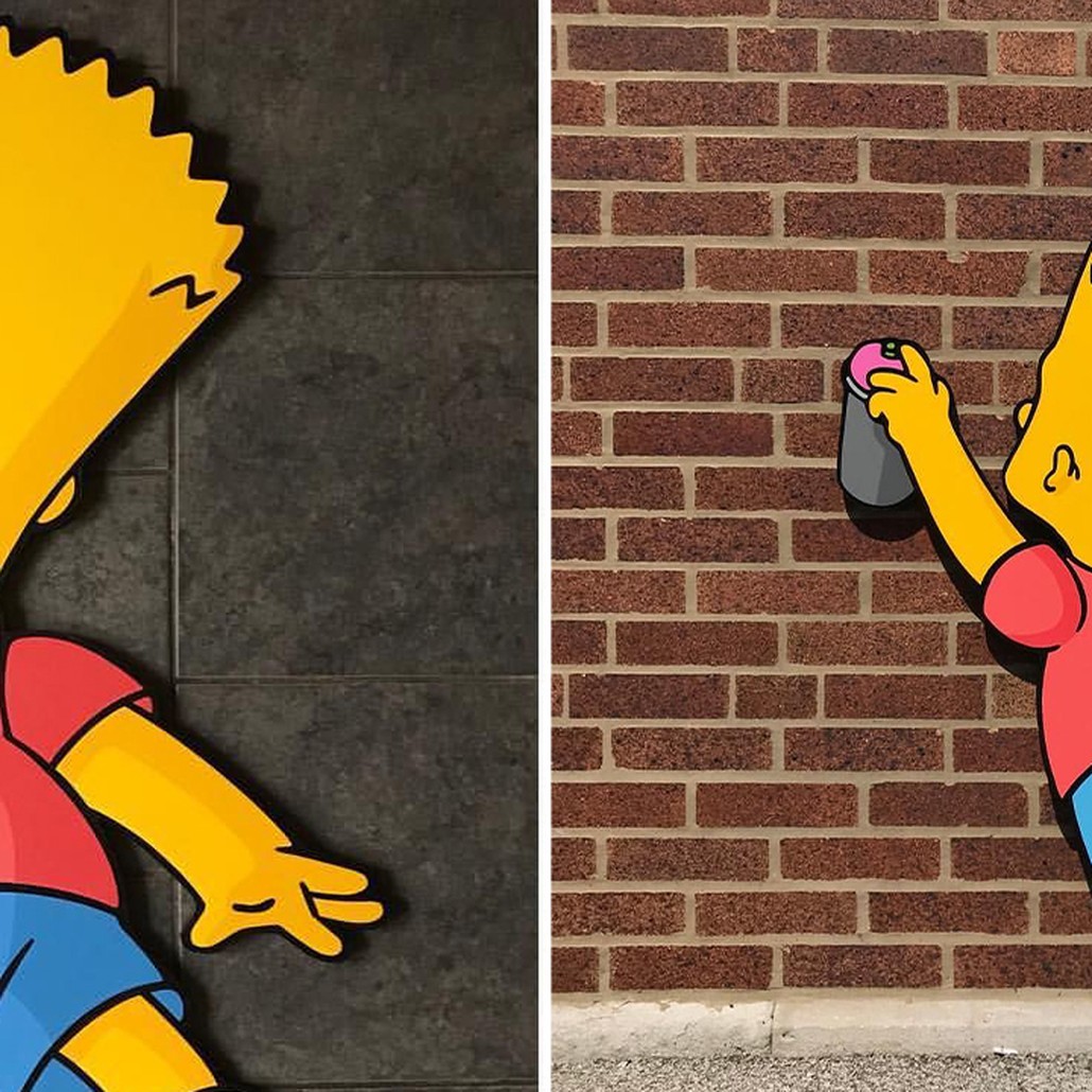 Арт-объект на стену Bart Simpson