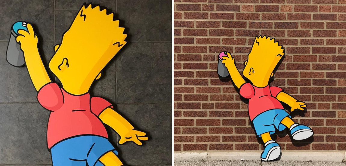 Арт-объект на стену Bart Simpson