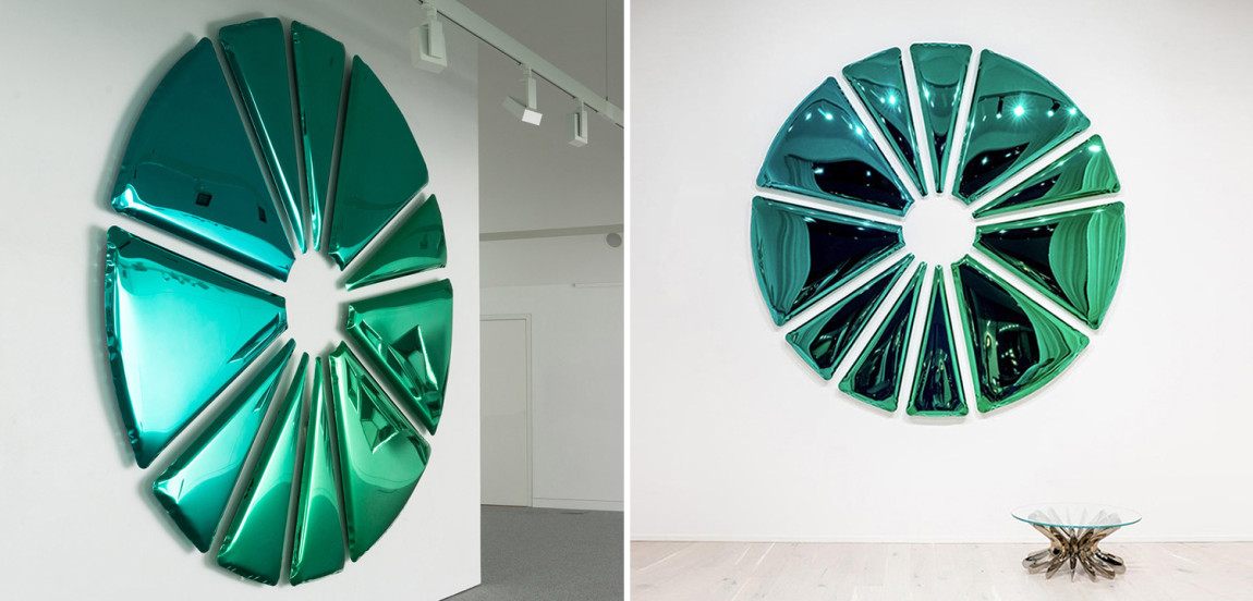 Арт-объект на стену Nucleus Gradient, Monumental Wall Sculpture