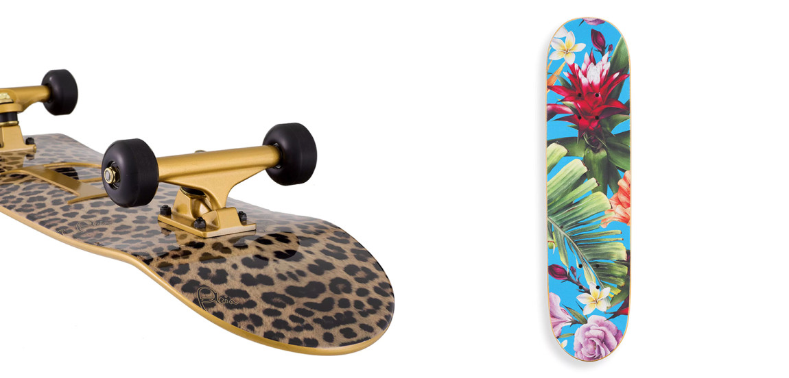Арт-объект на стену Philipp Plein Skateboard Leopard PLEIN
