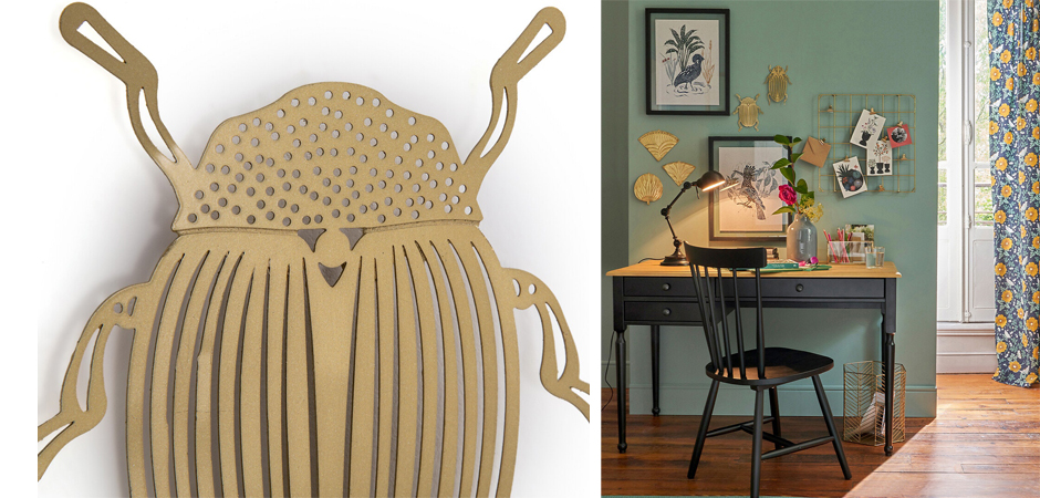 Арт-объект на стену два жука