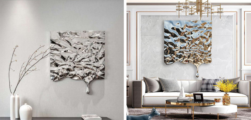 Арт-объект РТУТЬ Abstract Metal Mercury Wave