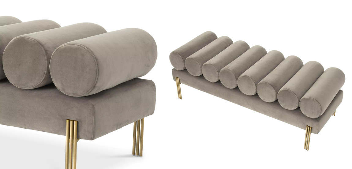 Банкетка Eichholtz Bench Oxley Grey