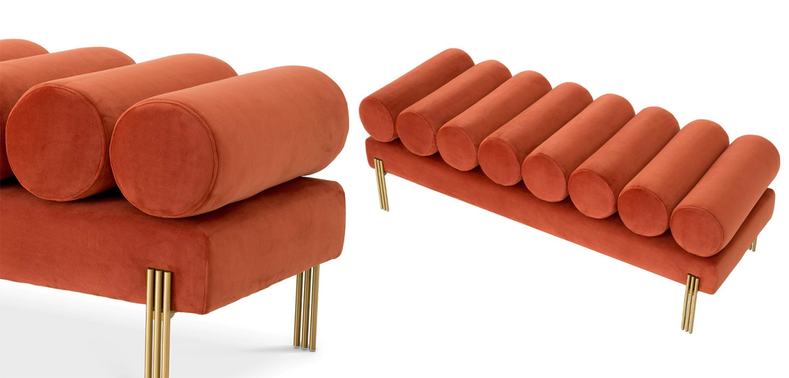 Банкетка Eichholtz Bench Oxley Orange